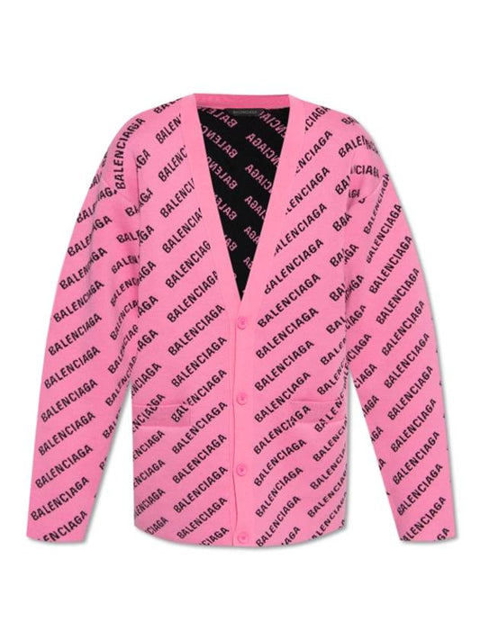 all-over logo cardigan pink - BALENCIAGA - BALAAN 2