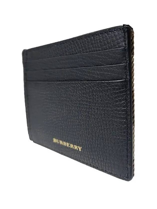 House Check Chase Money Clip Card Wallet Black - BURBERRY - BALAAN 3