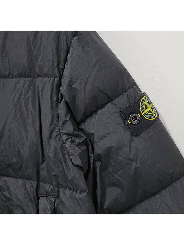 Kids Waffen Patch Crinkle Wraps Down Padded Jacket 6 8 Black 791640823 V0029 - STONE ISLAND - BALAAN 6