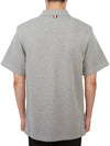 RWB Pocket Interlock Cotton Short Sleeve Polo Shirt Grey - THOM BROWNE - BALAAN 7