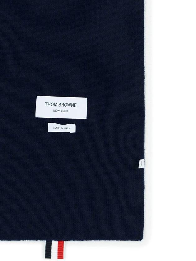 Striped Cashmere Muffler Navy - THOM BROWNE - BALAAN 4