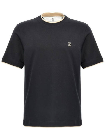 Brunello Cucinelli Logo Layered T-Shirt - BRUNELLO CUCINELLI - BALAAN 1