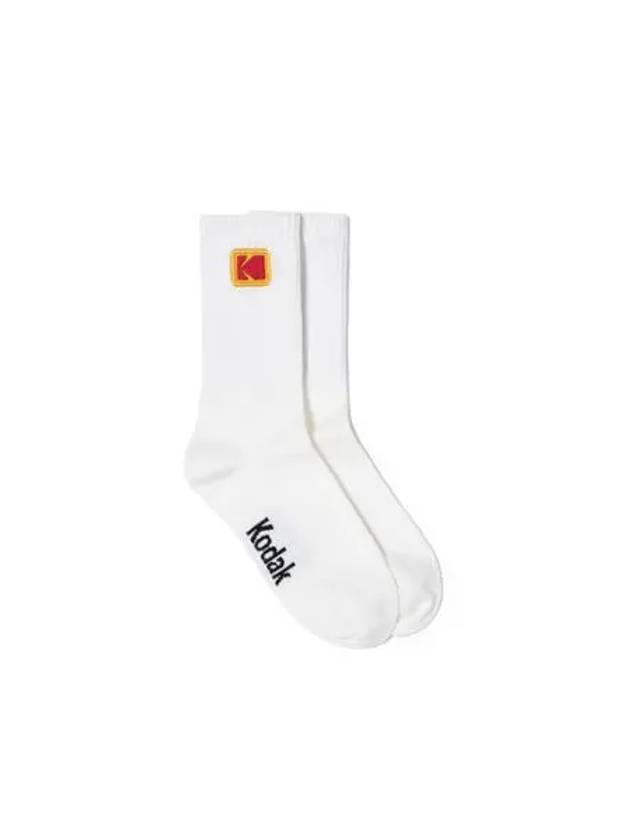 KODAK Apparel color plus mini logo socks white - KODO - BALAAN 1