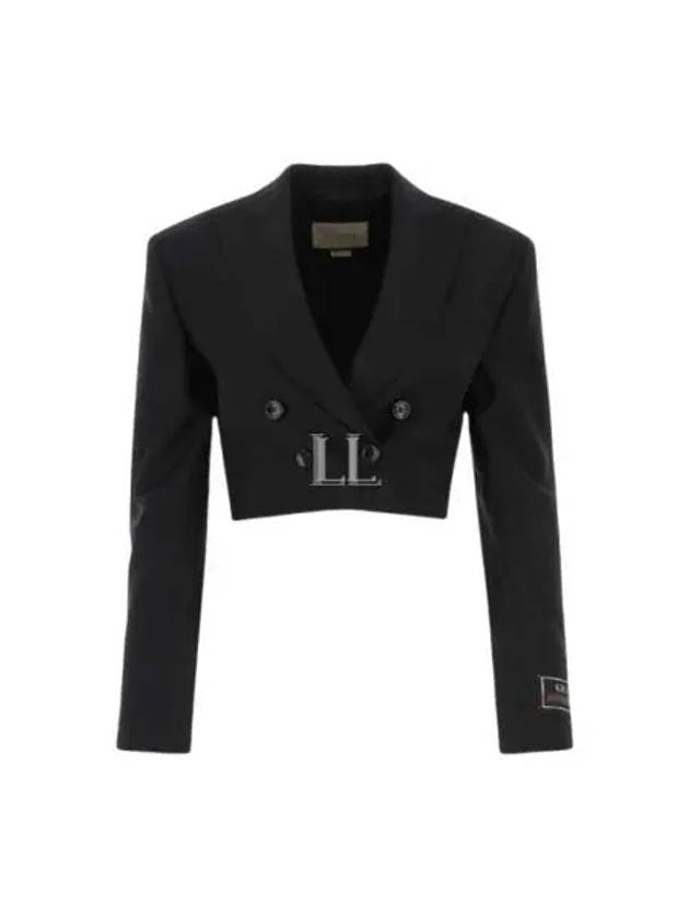 Wool Mohair Cropped Jacket Black - GUCCI - BALAAN 2