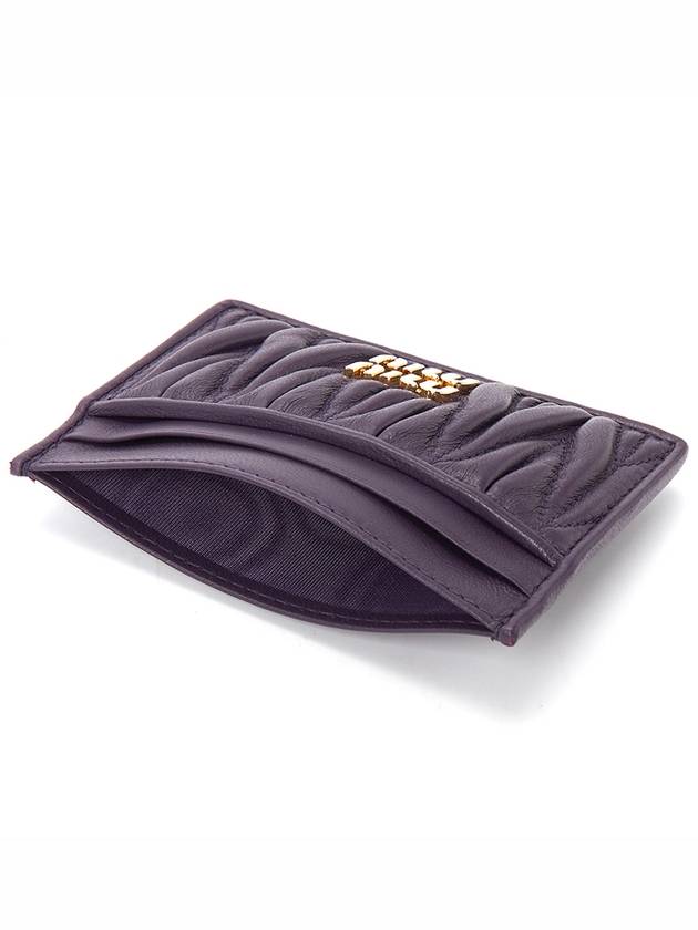 Materasse Nappa Leather Card Wallet Violet - MIU MIU - BALAAN 5