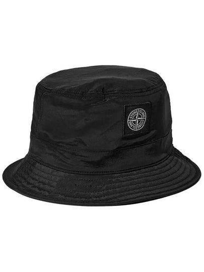 Logo Patch Nylon Metal Bucket Hat Black - STONE ISLAND - BALAAN 2