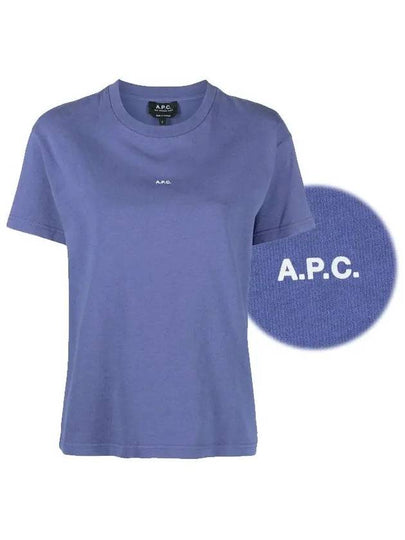 Jade Logo Women's T-Shirt Short Sleeve Violet - A.P.C. - BALAAN 2