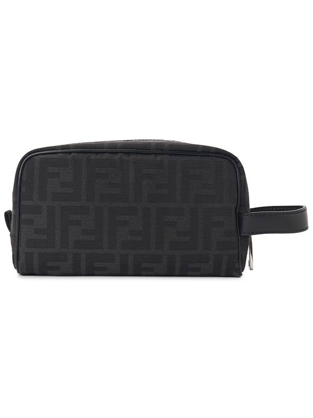 FF Jacquard Small Pouch Bag Black - FENDI - BALAAN 4