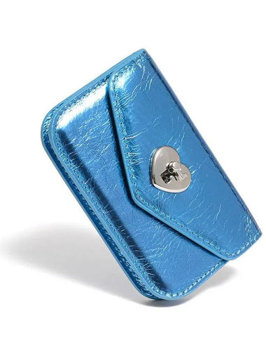 Heartlock compact business card card wallet shine blue - LE MASQUE - BALAAN 1