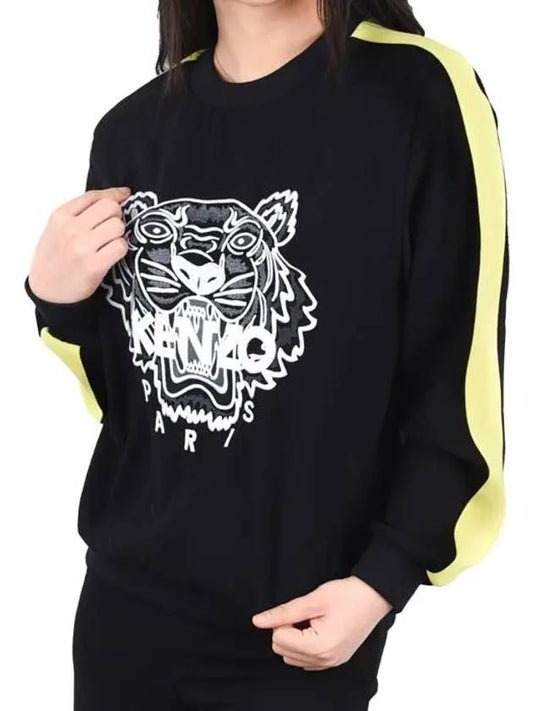 Women s Tiger Embroidery Sweatshirt Black - KENZO - BALAAN 2