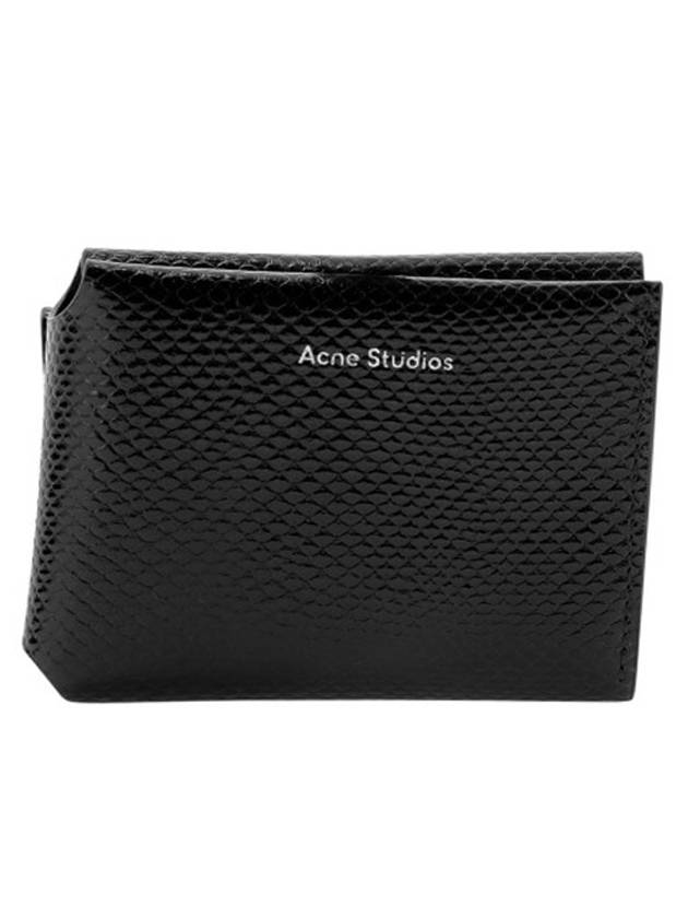 Logo Crocodile Half Wallet Black - ACNE STUDIOS - BALAAN 1