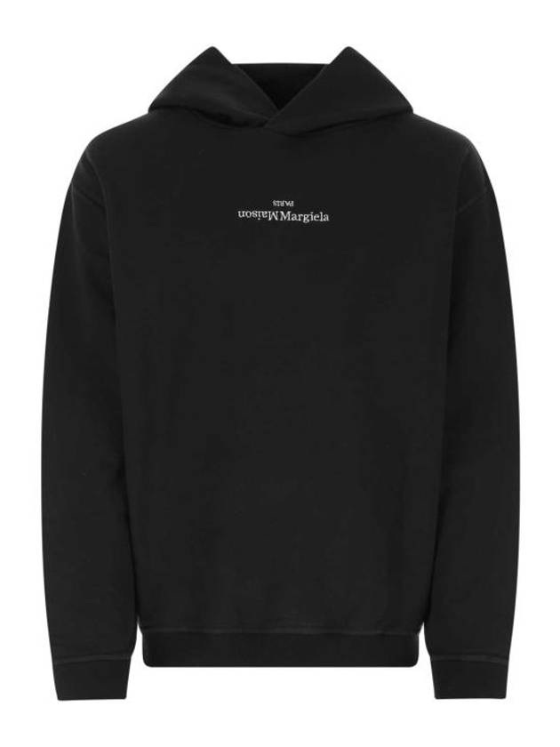 Riverse Embroidered Logo Hoodie Black - MAISON MARGIELA - BALAAN 2