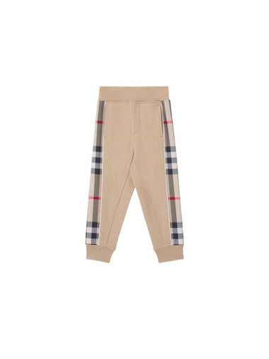 Check Panel Cotton Jogging Pants Archive Beige - BURBERRY - BALAAN 1