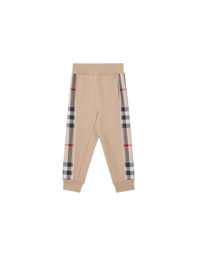 Check Panel Cotton Jogging Pants Archive Beige - BURBERRY - BALAAN 1