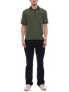 Textured Tipped Cotton Polo Shirt Dark Green - THOM BROWNE - BALAAN 4