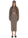 ISK001 6 Cool Attitude Slit Skirt Brown - ITZAVIBE - BALAAN 2