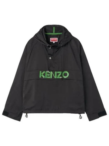 Windcheater hooded jacket black jumper - KENZO - BALAAN 1