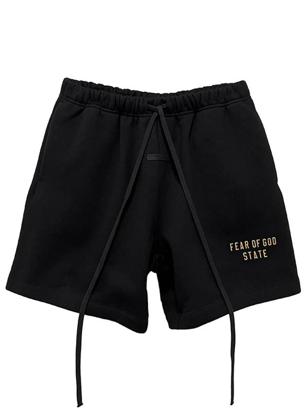 Essential  Fleece Soccer Shorts Black - FEAR OF GOD ESSENTIALS - BALAAN 3