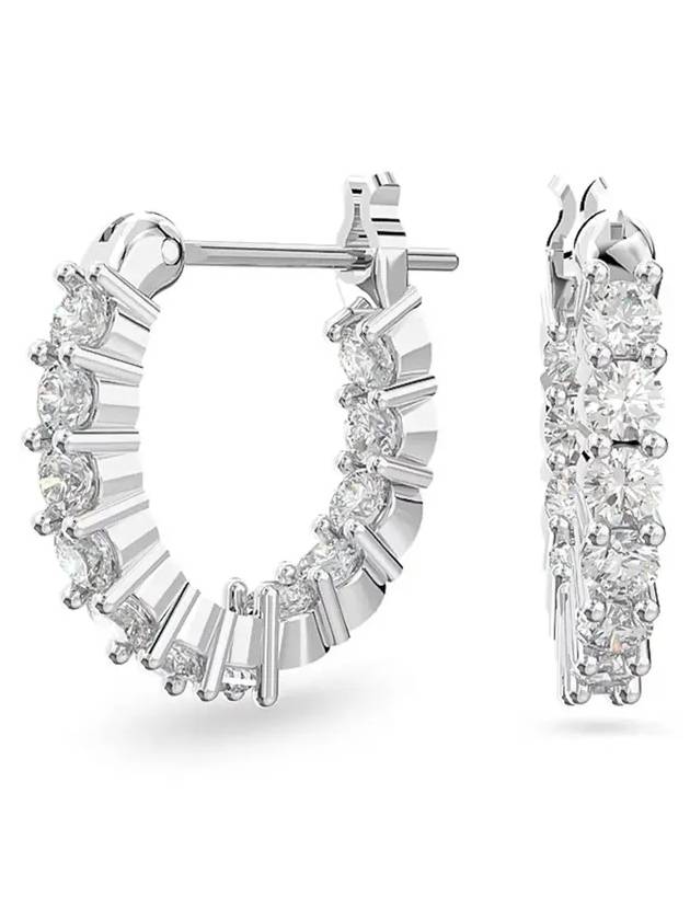 Matrix Vitore Hoop Earrings Silver - SWAROVSKI - BALAAN 4