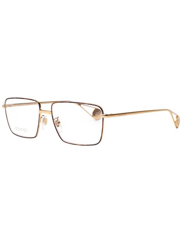 Eyewear Square Metal Glasses Gold - GUCCI - BALAAN.