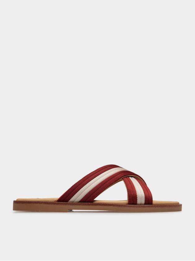 Crossover Strap Slippers Red - BALLY - BALAAN 2