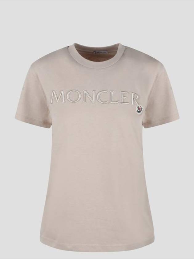 Short Sleeve T Shirt 8C00006 829HP 20J Beige - MONCLER - BALAAN 1