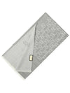 GG Jacquard Pattern Two-Tone Wool Silk Muffle Grey - GUCCI - BALAAN 2