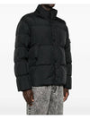 Garment Dyed Crinkle Reps Down Padding Black - STONE ISLAND - BALAAN 3