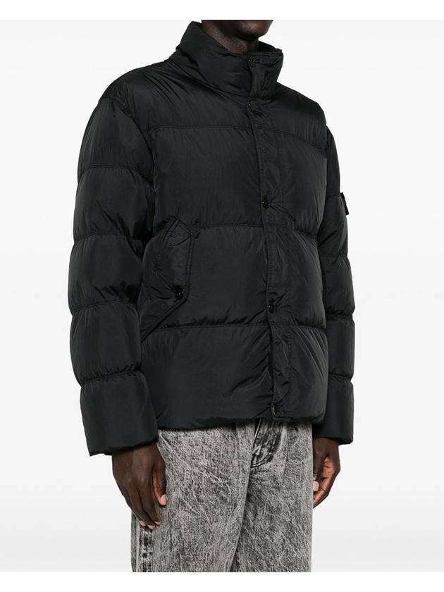 Garment Dyed Crinkle Reps Down Padding Black - STONE ISLAND - BALAAN 3