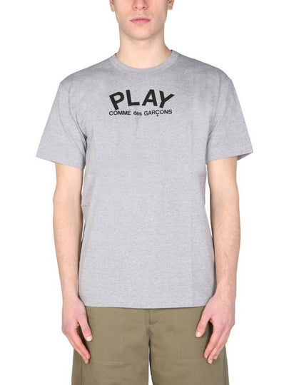 Back Logo Print Short Sleeve T-Shirt Grey - COMME DES GARCONS PLAY - BALAAN 2