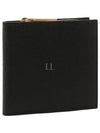 Caviar Leather Zipper Coin Pocket Bifold Half Wallet Black - THOM BROWNE - BALAAN 2