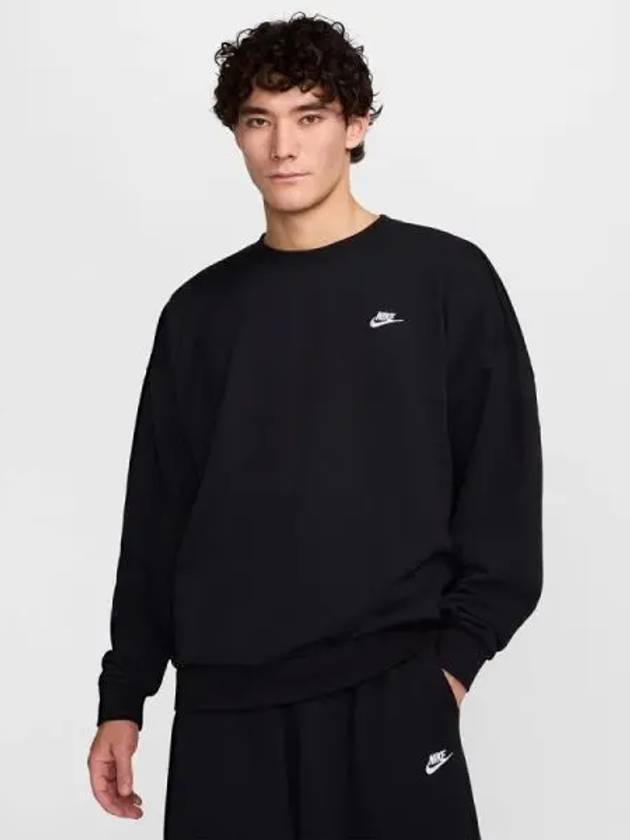 Man Club Fleece Oversized French Terry Crew 010 - NIKE - BALAAN 1