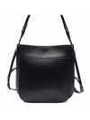 Margit Leather Hobo Shoulder Bag Black - PRADA - BALAAN 1