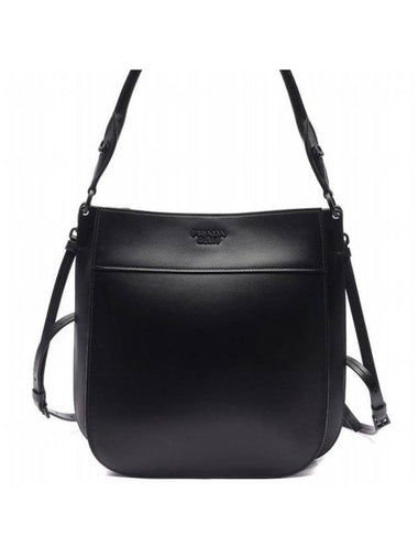 Margit Leather Hobo Cross Bag Black - PRADA - BALAAN 1