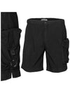 Men's Lens Wappen Chrome Shorts Black - CP COMPANY - BALAAN 3