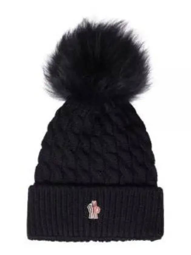 3B00008 0402A 999 Grenoble Logo Patch Foam Beanie 1344330 - MONCLER - BALAAN 1