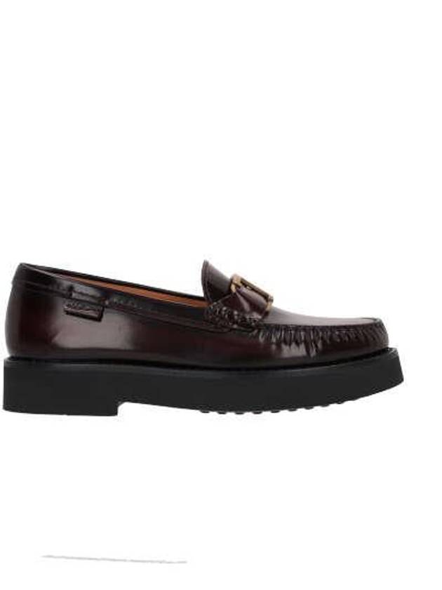 Women's T Timeless Leather Loafer Burgundy - TOD'S - BALAAN 4