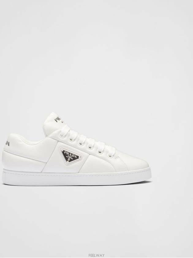 Logo Quilted Nappa Leather Low Top Sneakers White - PRADA - BALAAN 2