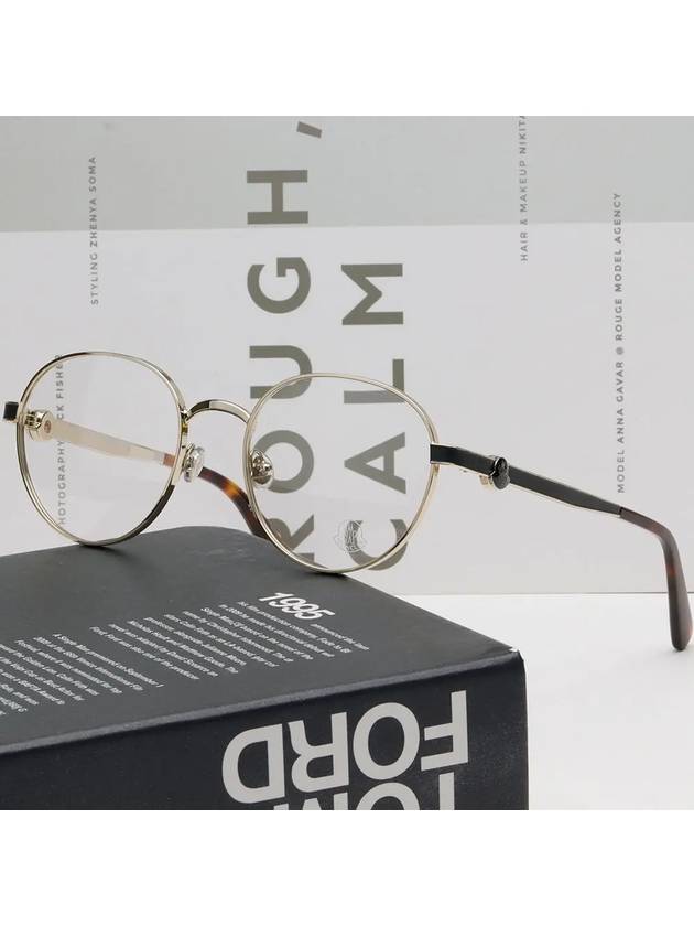 Round Metal Eyeglasses Gold - MONCLER - BALAAN 3