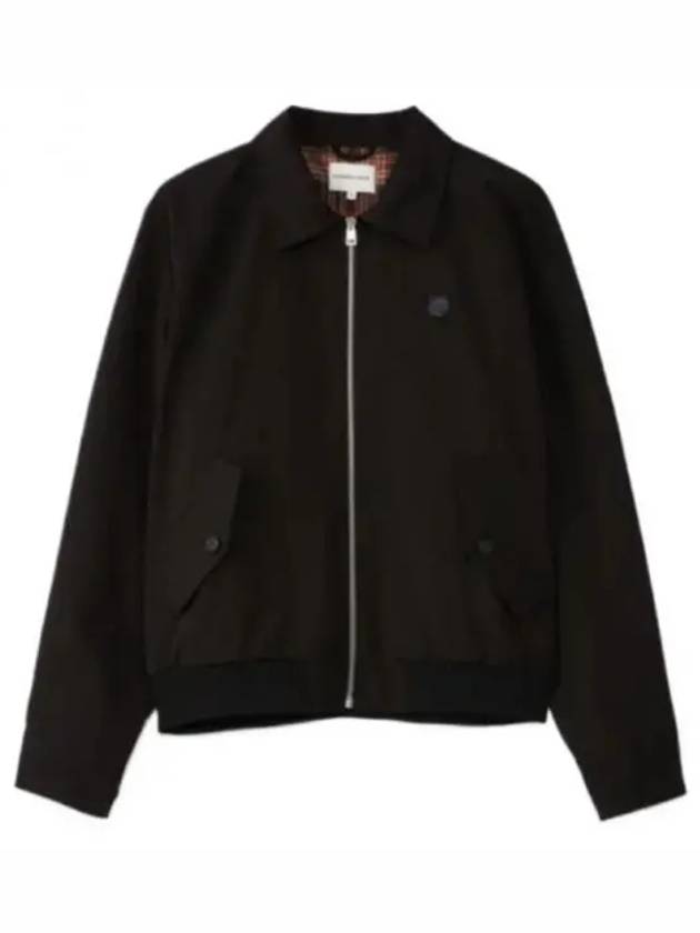 Harrington Technical Cotton Gabardine with Bold Fox Head Patch Jacket Black - MAISON KITSUNE - BALAAN 2