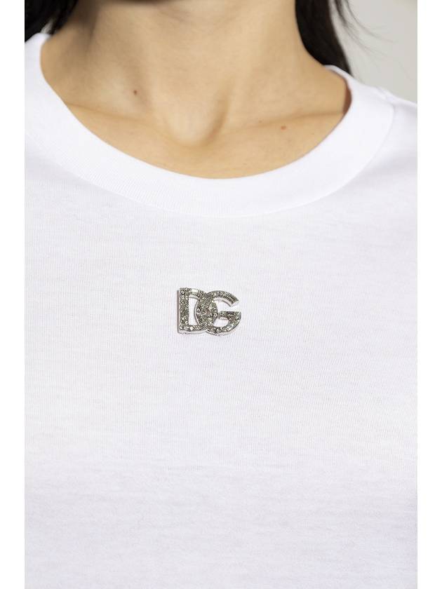 Logo Jersey Short Sleeve T-shirt White - DOLCE&GABBANA - BALAAN 6