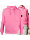 Wappen Patch Cotton Fleece Hoodie Pink - STONE ISLAND - BALAAN 2