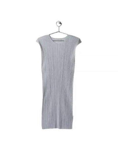 Pleated Midi Dress Grey - ISSEY MIYAKE - BALAAN 2