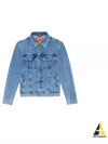 Barsi Trucker Denim Jacket Light Blue - DIESEL - BALAAN 2