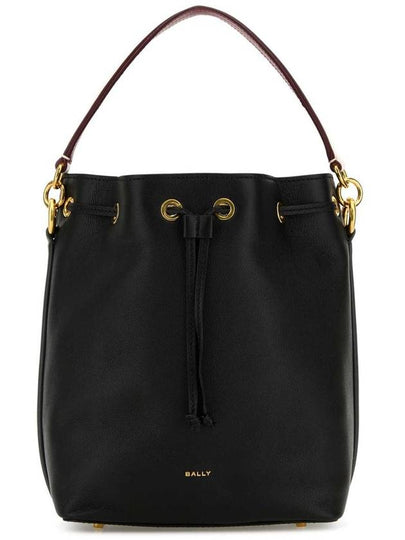 Logo Leather Bucket Bag Black - BALLY - BALAAN 2