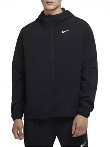 Run Stripe Woven Zip Up Jacket Black - NIKE - BALAAN 1