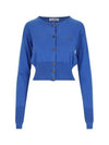 Bea Cropped Cardigan Blue - VIVIENNE WESTWOOD - BALAAN 2