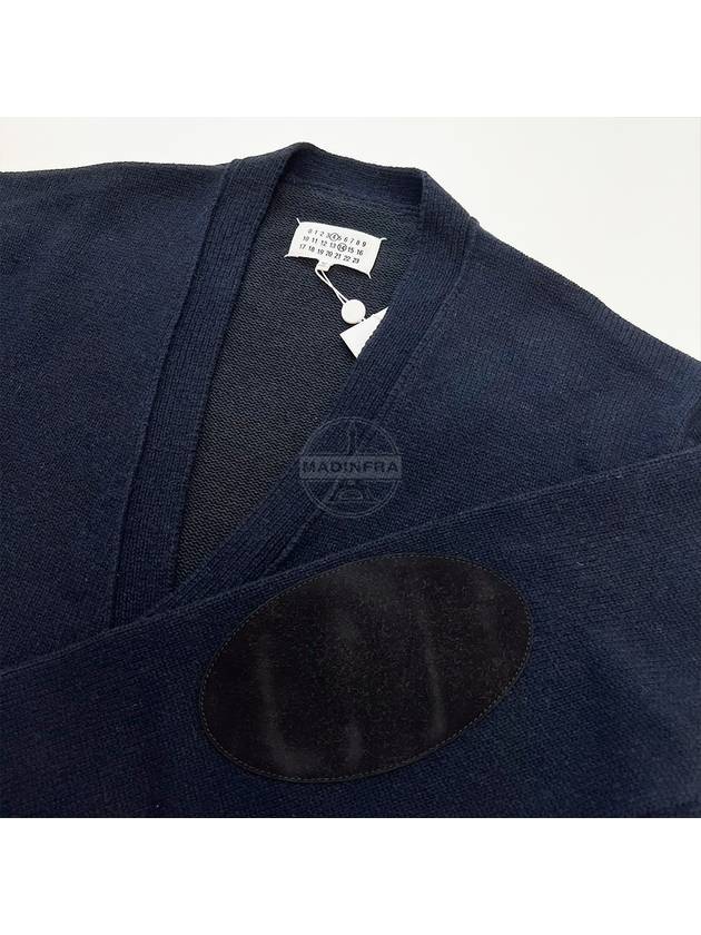 Elbow Patch Cardigan Navy - MAISON MARGIELA - BALAAN 8