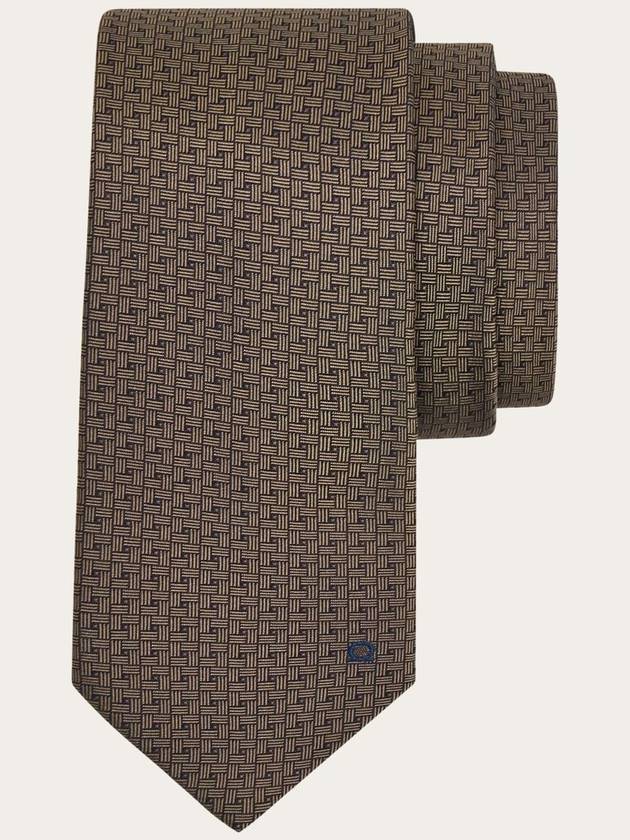 774155 350994 Gancini silk tie - SALVATORE FERRAGAMO - BALAAN 3