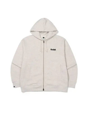 KODAK Apparel Logo Brushed Hood Zip up M GREY - KODO - BALAAN 1